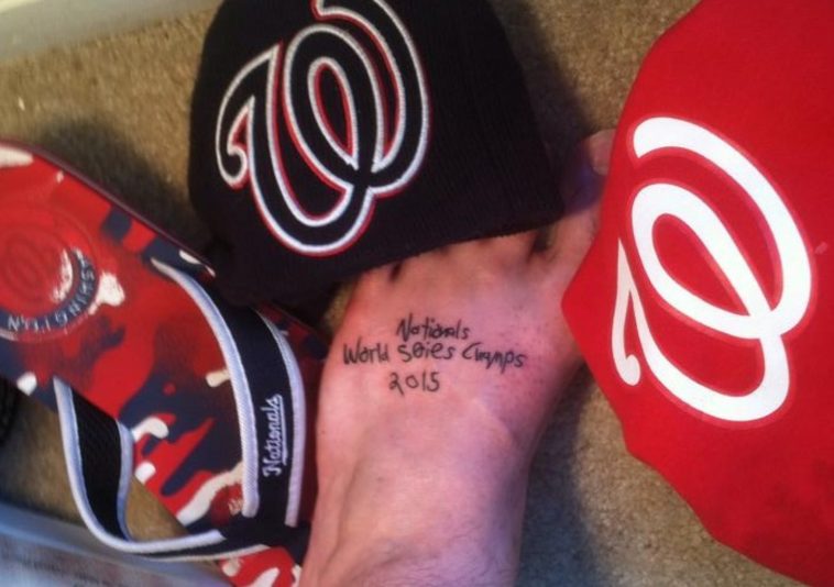Washington Nationals World Series Tattoo